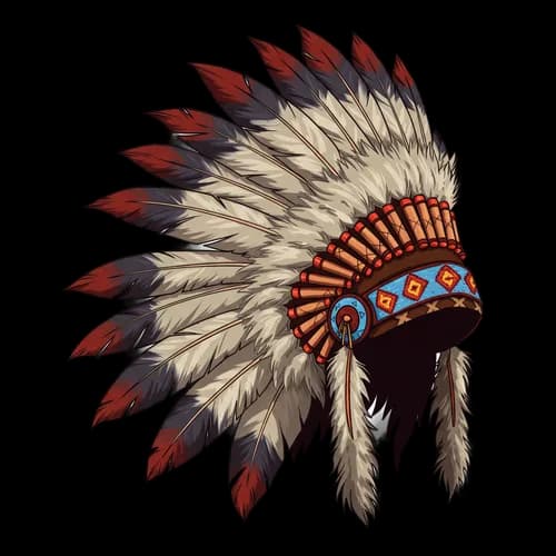 Native American Federkopfschmuck im Pixel-Art-Stil – Kostenloser Download