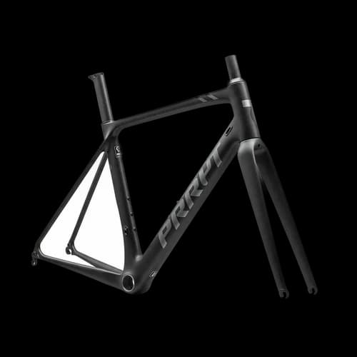 Black carbon road bike frame for professional racing