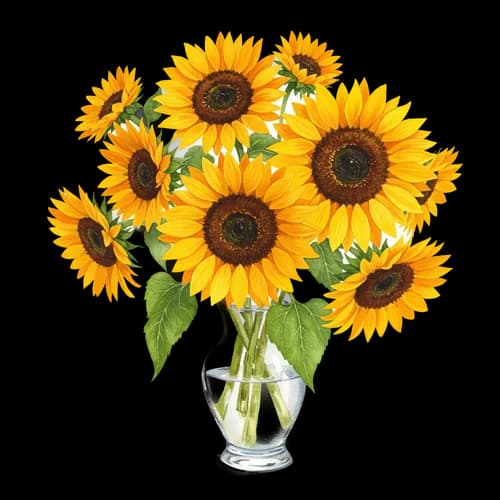 Bouquet de tournesols lumineux Téléchargement Gratuit