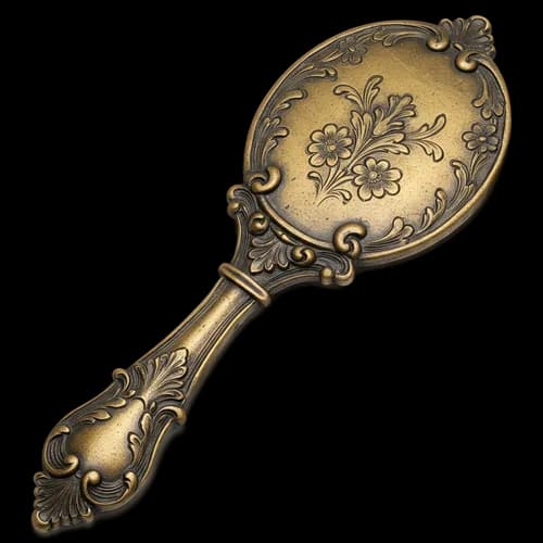 Vintage Gold Handspiegel mit antikem Design – Kostenloser Download
