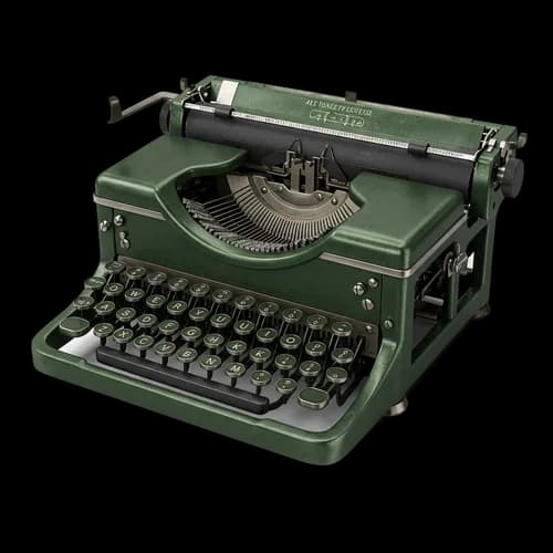 Vintage grüne Schreibmaschine – kostenloser Download