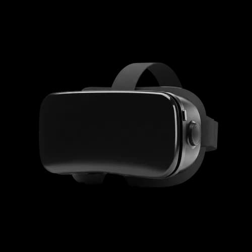 Schwarzes Virtual-Reality-Headset für Gaming und Simulation – kostenloser Downlo