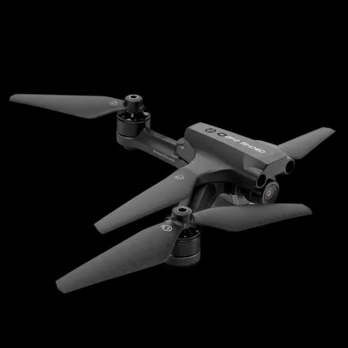 Máy bay không người lái quadcopter đen hiện đại bay trên không PNG