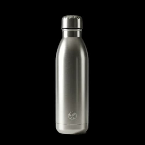 Metallic reusable water bottle for sport and travel JPG Image