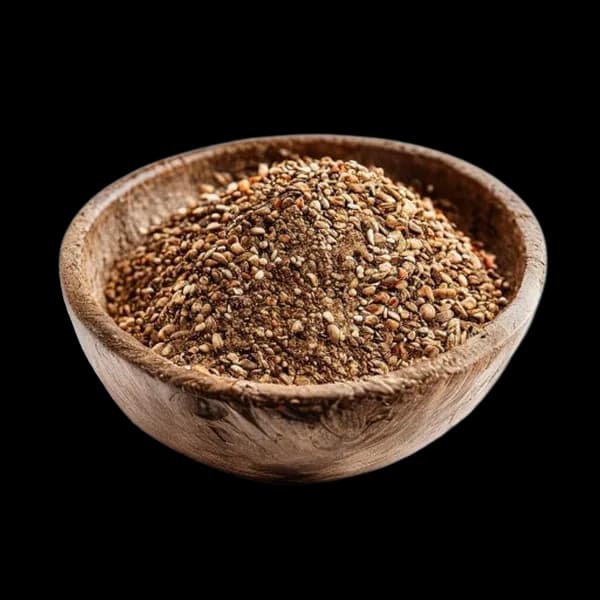 73. Ultra Realistic Caraway Seed Whole Form And Ground Powder Displayed Together