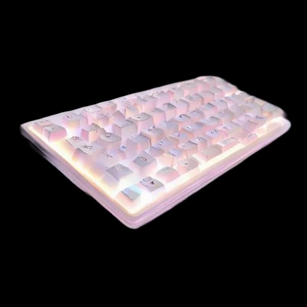 a-high-end-mechanical-gaming-keyboard-frosted-keycaps-with-soft-warm-white-led-b-transparent-png
