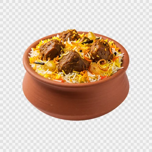 بریانی کچھی اصیل: گوشت بز لطیف، برنج معطر PNG شفاف