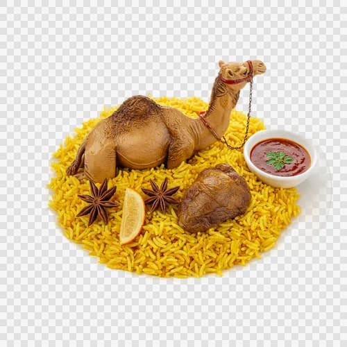 Kamelfleisch-Kabsa: Traditioneller Saudi-Gewürzreis Transparentes PNG
