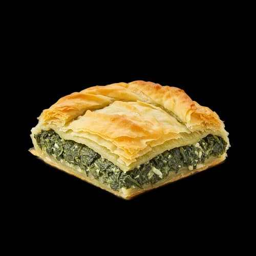 Crujiente Tarta Griega de Espinacas Spanakopita Imagen Transparente