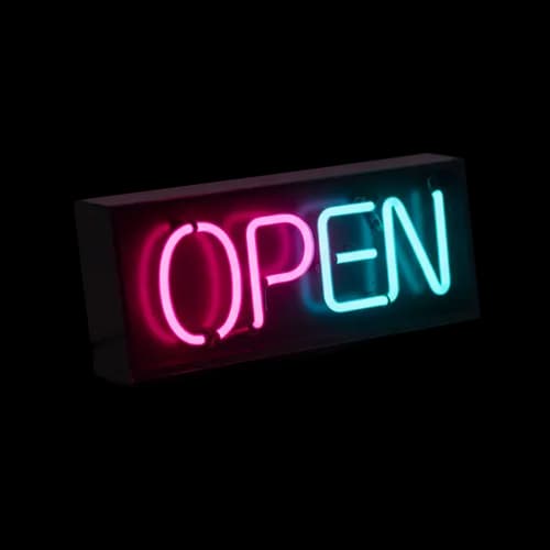 Neon open sign for shop business JPG Image