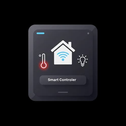 Smart home control panel icon with wireless connection JPG Image