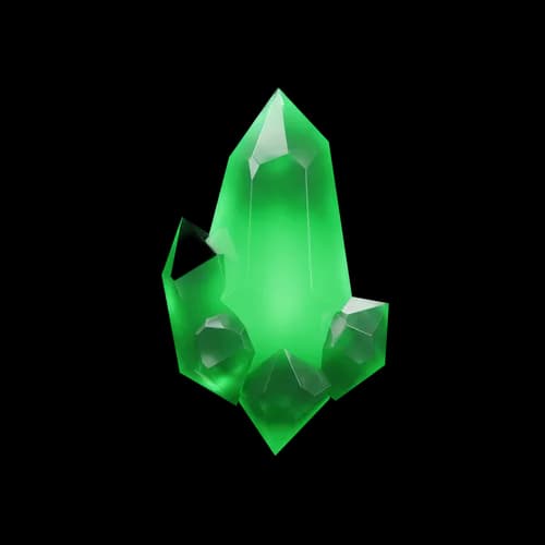 Shiny green crystal gemstone illustration JPG Image