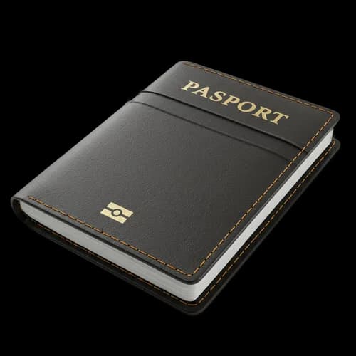 Documento de pasaporte negro para viaje internacional Descarga gratuita