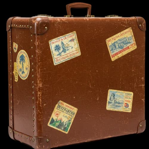 Maleta de viaje vintage marrón gratis