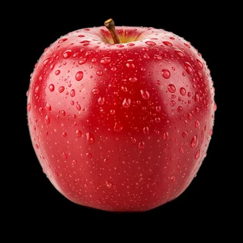 Mela Rossa Fresca con Goccioline d'Acqua PNG - Download Gratuito