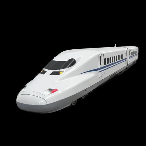 Modern white high speed bullet train icon