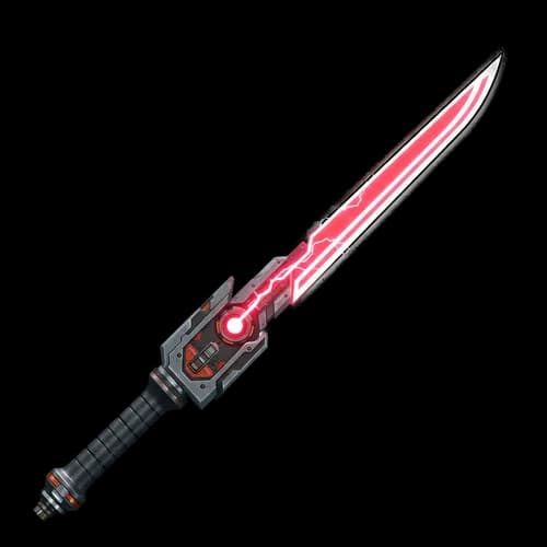Futuristic red laser sword with high tech glowing blade JPG Image