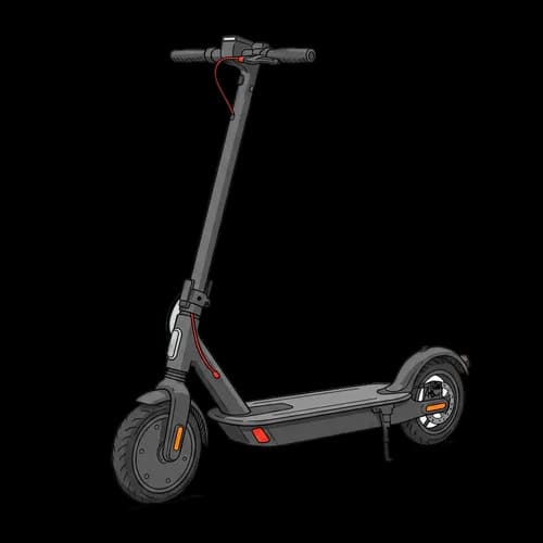 Modern black electric scooter for urban city transport