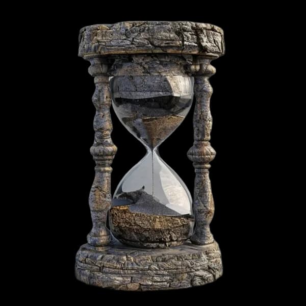 hyper-realistic-3d-asset-of-an-ancient-stone-hourglass-weathered-rock-textures-h-transparent-png
