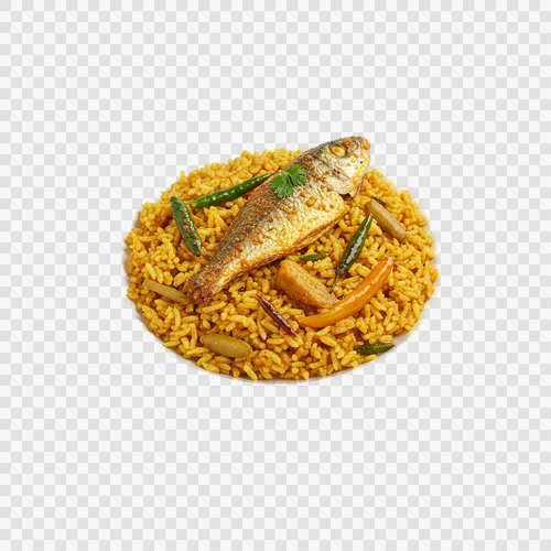 إيليش خيتشوري سمك الهيلسا أرز عطري PNG شفاف