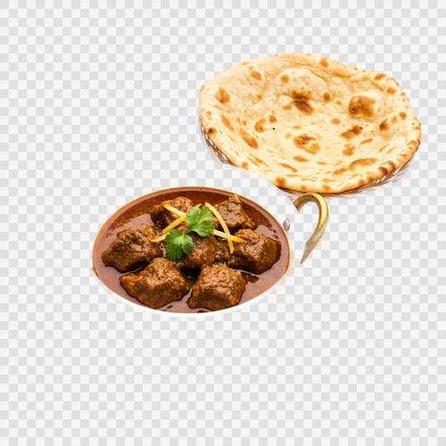 نهاري يخنة لحم بقر مطبوخة ببطء مع خبز النان على طريقة دكا شفافة