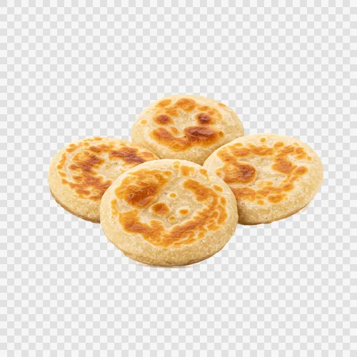 Soft Roti Bread Rounds Traditional Plate Transparent