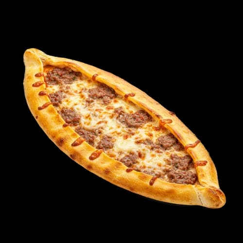 Imagen JPG Transparente de Pide Turco con Queso y Carne Picada
